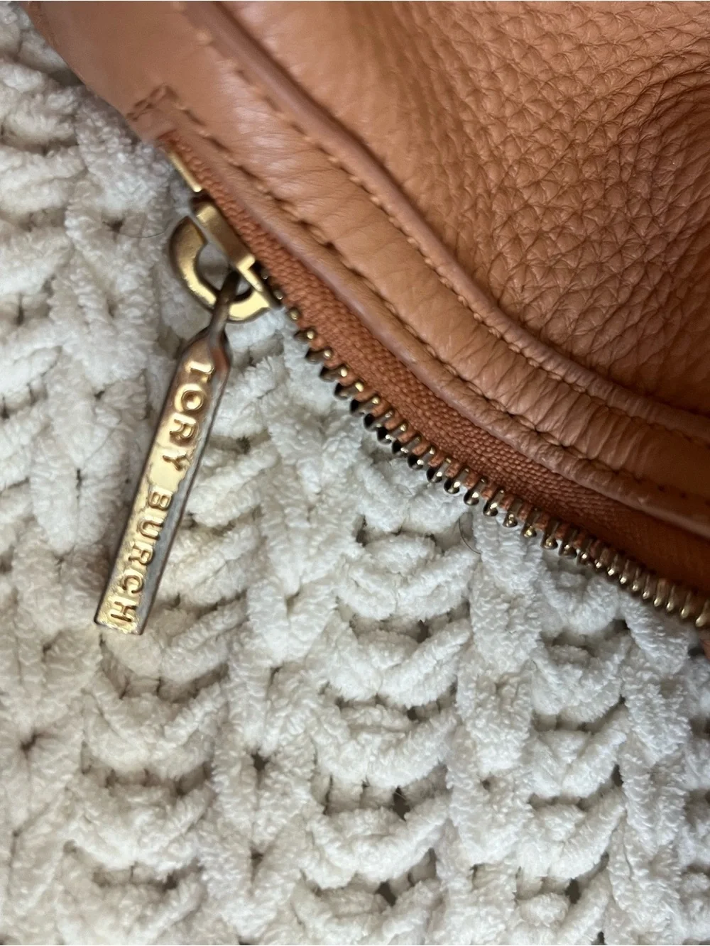 Tory Burch Tan Leather Amanda Hobo Bag